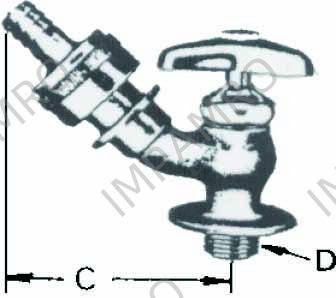 SILL-COCK WITH SNAP ON HOSE, COUPLING 13(1/2)