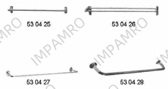 TOWEL BAR ROUND SINGLE 450MM