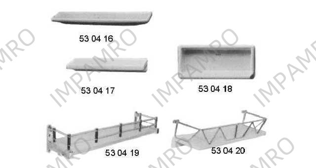SHELF BATHROOM WITH GUARD BAR, PLASTIC PLATE W125XL456XD94MM