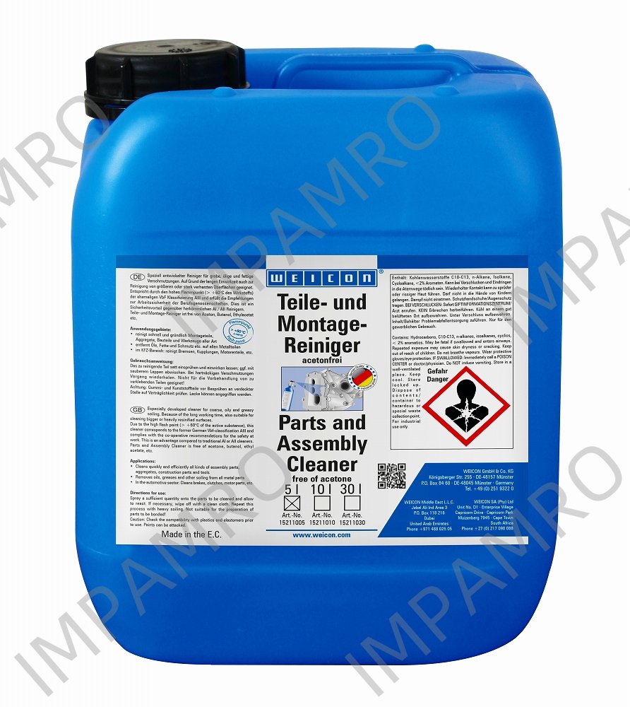 CLEANER OILY & GREASY SOILING, WEICON PARTS&ASS'Y CLEANER 5L