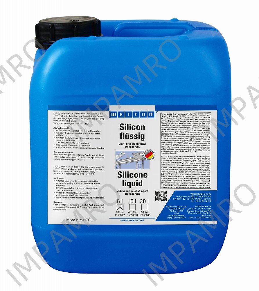 AGENT SILICONE SLIDING AND, RELEASE WEICON 5LTR