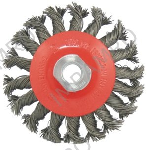 BRUSH CONICAL WHEEL PLAITED SS, 100MM F/DERUSTINGBRUSH MAG9000