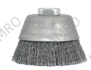 BRUSH WIRE CUP SS CRIMPED 60MM, FOR DERUSTING BRUSH MAG9000