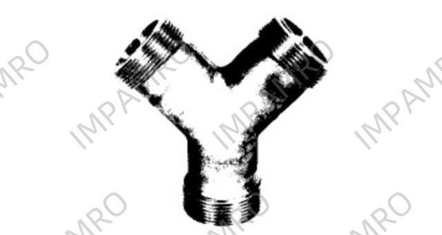 BRANCH CONNECTOR 2-1/2", 3 MALE END FOR BUTTERWORTH
