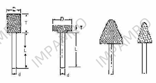 WHEEL MOUNTED SHAPE-A4, 32X32X40MM SHAFT DIAM 6MM