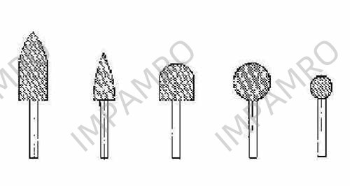 WHEEL MOUNTED SHAPE-A25, 25X25X40MM SHAFT DIAM 6MM