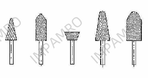 WHEEL MOUNTED SHAPE-AJ4, 19X45X40MM SHAFT DIAM 6MM