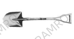 SHOVEL ROUND NON-SPARK, SPECIAL ALUM BRONZE 225X970MM