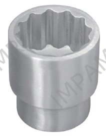 SOCKET WRENCH 12POINT S.STEEL, 19MM/SQ DRIVEX30MM (1-3/16")