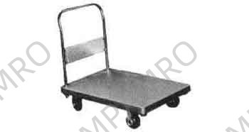 TRUCK PLATFORM STEEL 1-HANDLE, WITH 4 SOLID TIRES 500X750MM