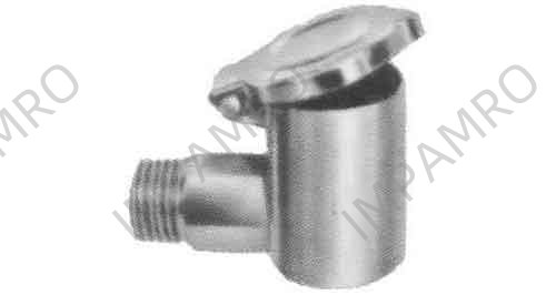 OIL CUP ELBOW BRASS, 25MM DIAMXPF 1/8
