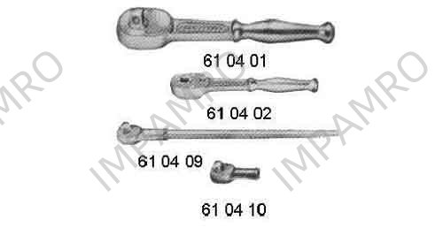 RATCHET HANDLE MALE, 12.7MM/SQ DRIVE 270MM