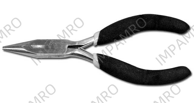 PLIER MINI LONG ROUND NOSE, 4-1/2" W/PLASTIC COVER HANDLE