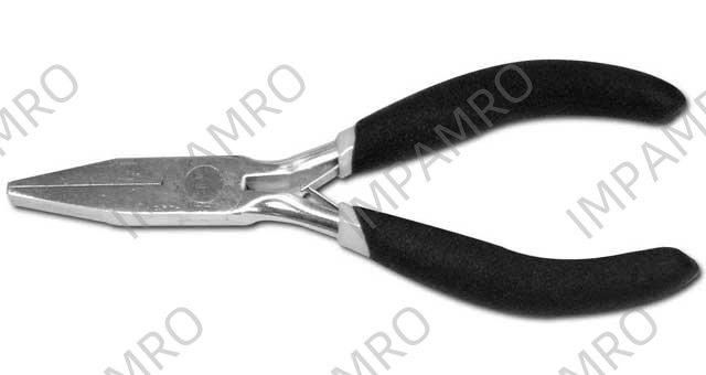 PLIER MINI LONG FLAT NOSE, 4-1/2" W/PLASTIC COVER HANDLE