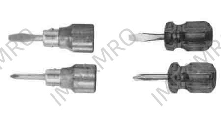 SCREWDRIVER STUBBY, WOOD HANDLE SLOTTED 38MM