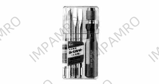 SCREWDRIVER SET DETACHABLE, 5 BITS -3/-4/-6/NO.1/NO.2