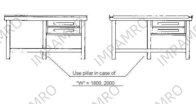 WORK BENCH WOODEN-TOP, W2000XD700XH800MM