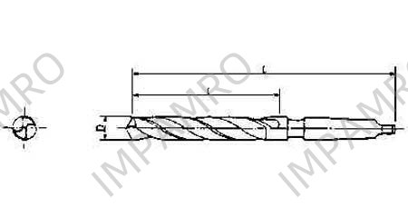 DRILL H.S.S. MORSE TAPER SHANK, TWIST 54MM
