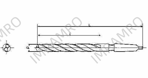 DRILL H.S.S. MORSE TAPER SHANK, LONG TWIST 17.0X350MM