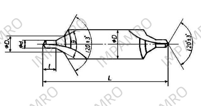 DRILL CENTER B-TYPE, 12.5MM DRILL DIAM 90DEG