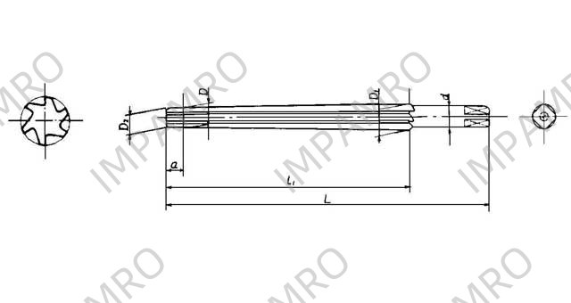 REAMER HAND 1/50 TAPER PIN, STRAIGHT FLUTE 1.2MM