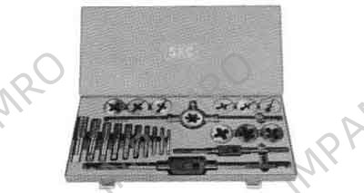 SCREW PLATE SET WHITWORTH, COARSE #OK1 1/4TO 1/2 12PCS