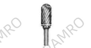 ROTARY BUR CARBIDE TYPE-B, 3MM SHANK/3MM BLADE