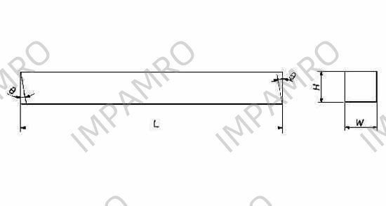 TOOL BIT SQUARE HSS 12X160MM