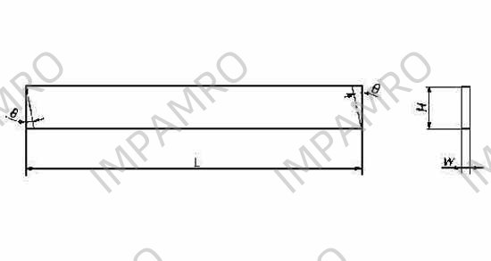 TOOL BIT RECTANGULAR PLATE HSS, 5X19X160MM