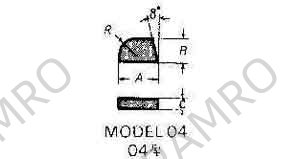CARBIDE TIP #04-5 25X17X7MMXR8