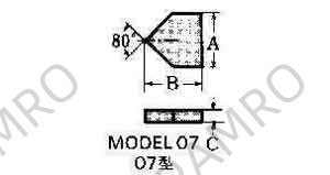CARBIDE TIP #07-5 25X22X7MM