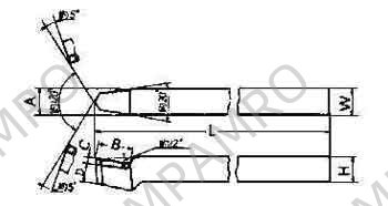 TOOL BIT TIP WELDED HSS POINT, NOSE STRAIGHT-20 20X20X160MM