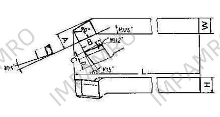 TOOL BIT TIP WELDED HSS BENT, LEFT HAND-12 12X12X125MM