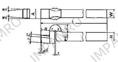 TOOL BIT TIP WELDED HSS SPRING, FINISHING-25 25X25X200MM
