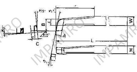 TOOL BIT TIP WELDED HSS, BORING-20 20X20X200MM