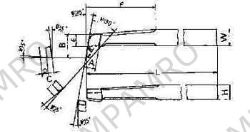 TOOL BIT TIP WELDED HSS ROUND, NOSE BORE-12 12X12X160MM