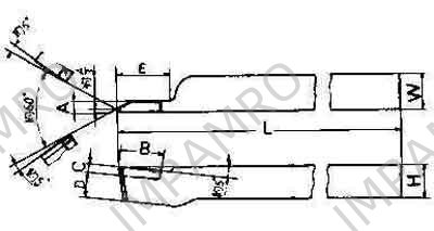 TOOL BIT TIP WELDED HSS, EXTERNAL THREAD-25 25X25X200MM