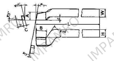 TOOL BIT TIP WELDED HSS KNIFE, RIGHT HAND-25 25X25X280MM
