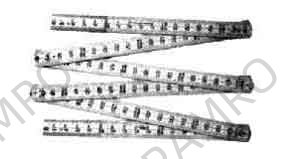 RULE SIX-FOLD STAINLESS STEEL, METRIC 1MTR