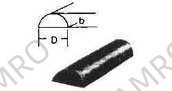 STEEL HALF-ROUND HOT-ROLLED, 37.5X75MM 5.5MTR