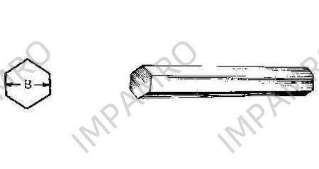 STAINLESS STEEL HEXAGON, HOT-ROLLED SUS-430 21MM 12FEET