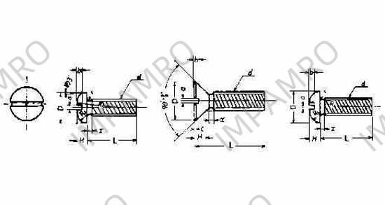 694001 SCREW MACHINE SLOTTED HEAD, WITH FURTHER DETAIL