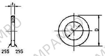 WASHER PLAIN ROUND BRASS, M3.0