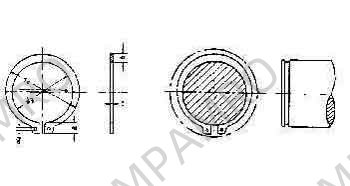 RETAINING RING STEEL (C TYPE), WITH FURTHER DETAIL