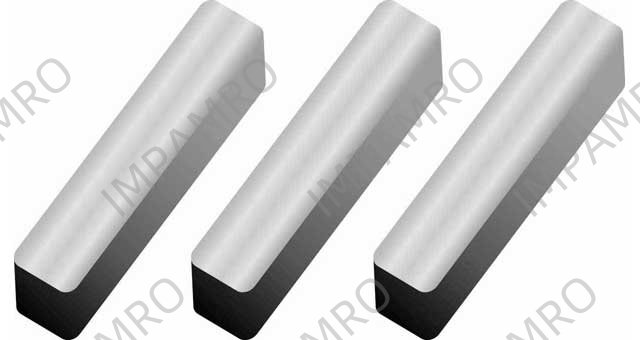 KEY MACHINE DOUBLE SQUARE ENDS, STAINLESS STEEL 24X16X300MM