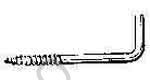 SCREW HOOK BRASS NO.11 25MM