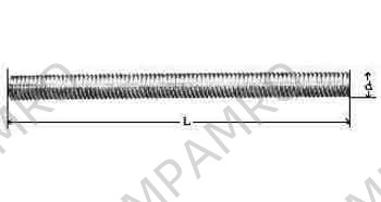 STUD WHOLE THREADED STEEL, M14 X PITCH2.0 1000MM