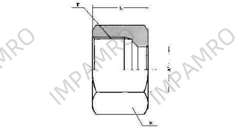 NUT BRASS FOR FLARELESS TUBE, FITTING 4MM