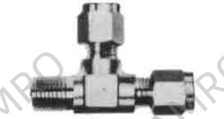 RUN TEE MALE STAINLESS STEEL, FLARELESS 6MMXPT1/8