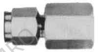 CONNECTOR FEMALE FLARELESS, STAINLESS STEEL 6MMXPF1/2